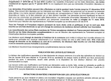 Avis aux électeurs