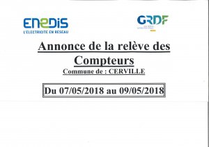 Annonce de la relève des compteurs