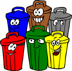 Poubelles, Smiley, Visage